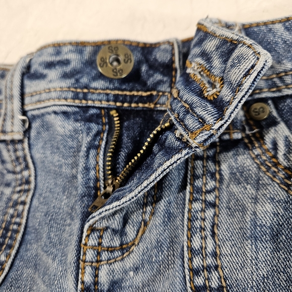 SO Distressed Denim Pocket Miniskirt - Picture 5 of 12